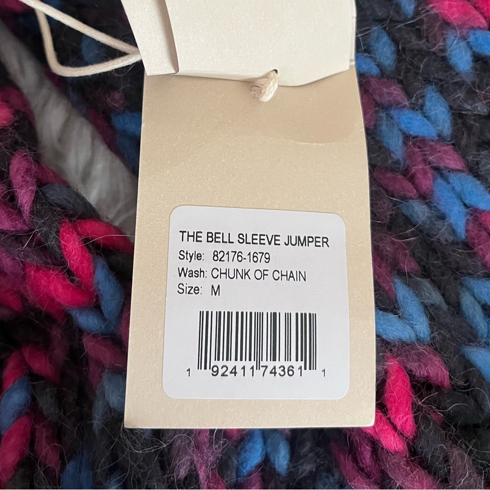 {MOTHER} The Bell Sleeve Jumper Sweater Alpaca and Wool Blend in Chunk of Chain - Picture 16 of 16